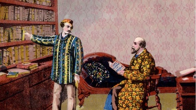 an illustration of two men wearing Mclintock's jackets