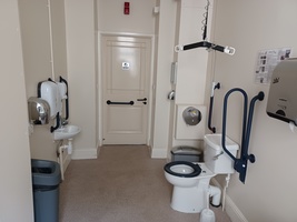Changing Places showing toilet, handwashing facilities and hoist