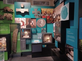 Experience Barnsley Museum main gallery showing displays on Romans, Anglo-Saxons and prehistory