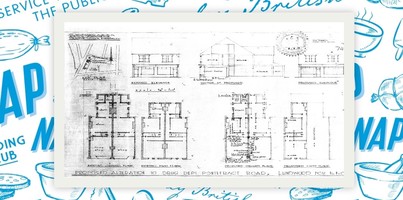 Blueprint of a small building