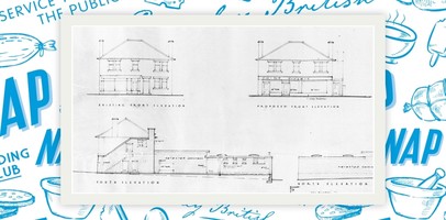 Blueprint of a small building